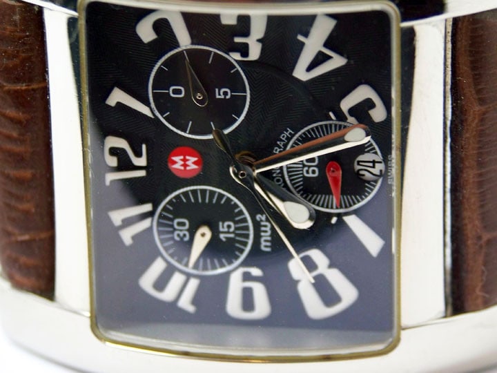 Have one to sell? Sell now S/Steel Mens MICHELE MW2 Square Chronograph Watch* Mint Condition* - 4