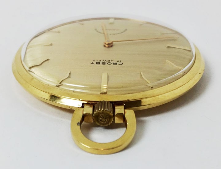 Vintage CROSBY Mens 17J Winding Open Face Pocket watch * EXLNT Condition! - 3