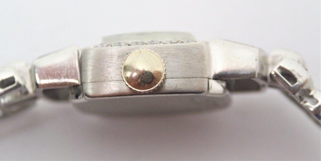 Vintage HAMILTON 1950's Platinum Ladies Watch with 6 cts Diamonds VS1 E/F Color - 8