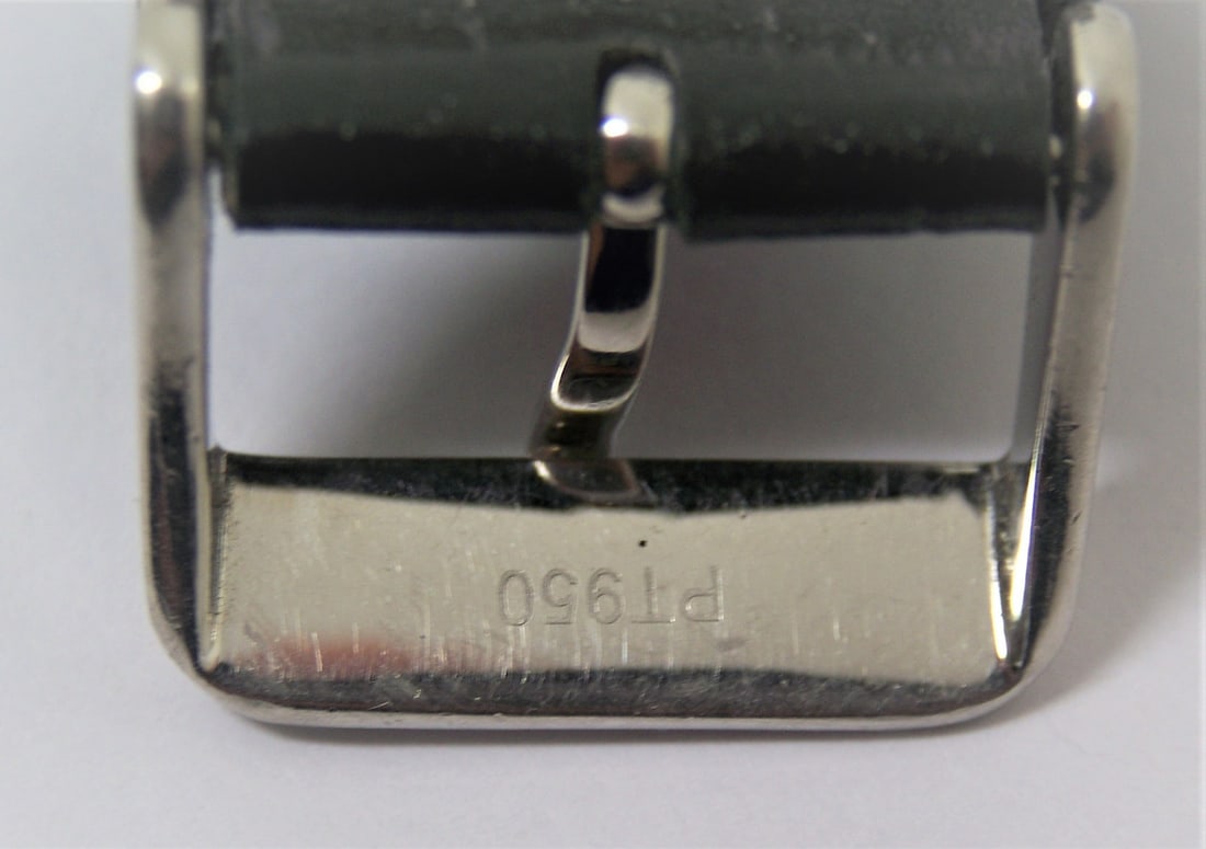 Mens Solid & Heavy Platinum Swiss REEF Watch with Diamond dial* 45 mm Long* EXLNT - 11