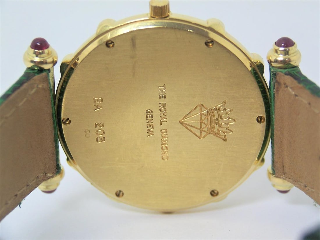 Solid 18k Unisex THE ROYAL DIAMOND Watch with 0.75 Ct Diamonds & Rubies BA 203 - 3