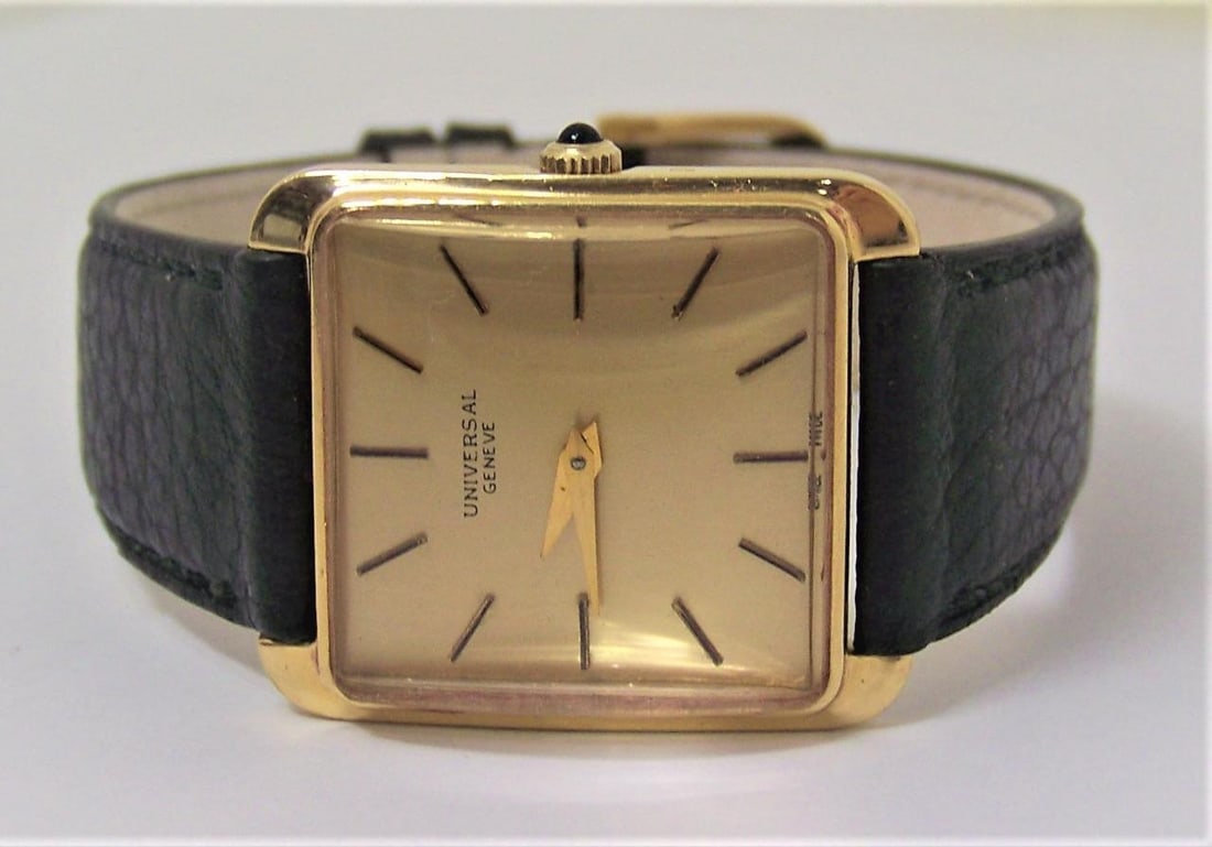 18k UNIVERSAL GENEVE Mens Winding Watch by Jaeger-Lecoultre Movement cal 818/2 - 5