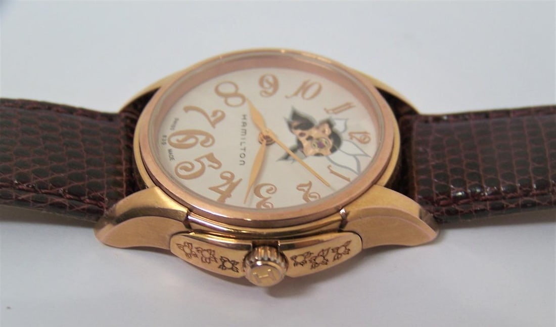 Ladies Rose Gold Plated Jazzmaster Open HAMILTON Automatic Watch H323450* EXLNT - 9