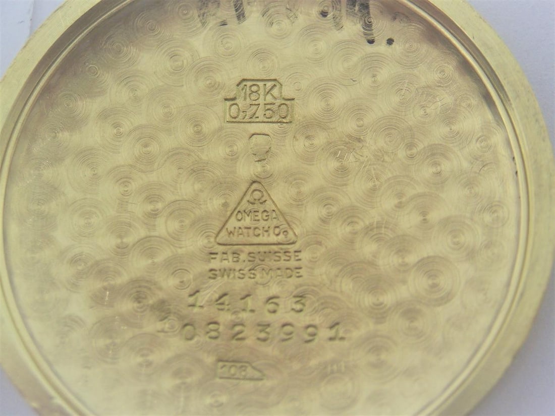 Vintage Solid 18k Gold OMEGA 17J Winding Watch 1950s Cal.30T2 SC RG CHRONOMETER - 11