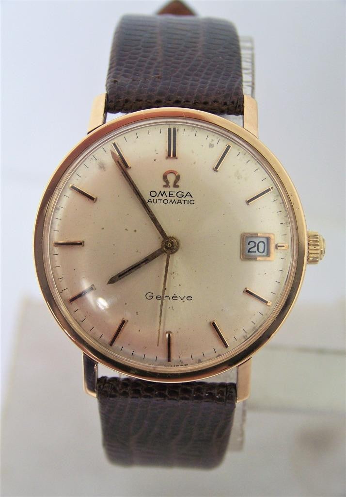 Vintage Solid 18k Rose OMEGA GENEVE Automatic Watch 1960s Cal.565* EXLNT (1 of 10)