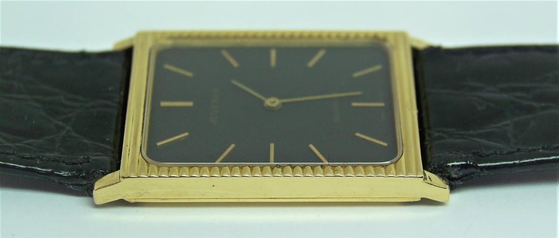 Mens Solid 18K Yellow Gold JUVENIA Ultra Thin Watch in Excellent Condition - 10