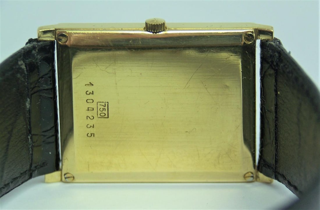 Mens Solid 18K Yellow Gold JUVENIA Ultra Thin Watch in Excellent Condition - 3