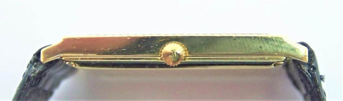 Mens Solid 18K Yellow Gold JUVENIA Ultra Thin Watch in Excellent Condition - 8