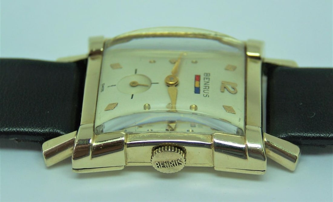 Vintage BENRUS 10k GF Mens Winding Watch c.1940s Cal Model BO 1* EXLNT* SERVICED - 11