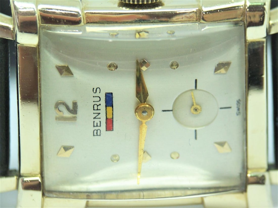 Vintage BENRUS 10k GF Mens Winding Watch c.1940s Cal Model BO 1* EXLNT* SERVICED - 5