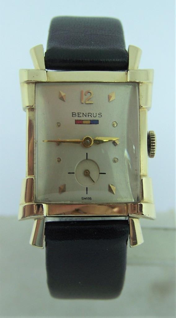 Vintage BENRUS 10k GF Mens Winding Watch c.1940s Cal Model BO 1* EXLNT* SERVICED - 9