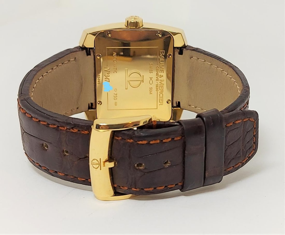 Solid 18k Mens BAUME & MERCIER Geneve Automatic Watch 65395* EXLNT Condition - 7