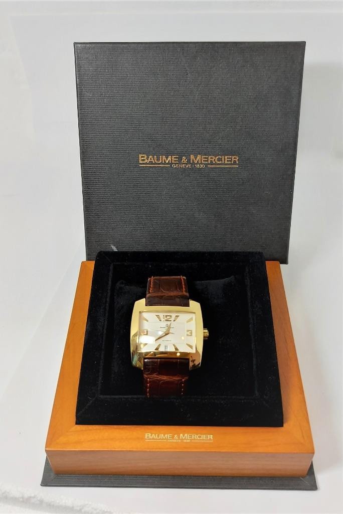 Solid 18k Mens BAUME & MERCIER Geneve Automatic Watch 65395* EXLNT Condition - 8