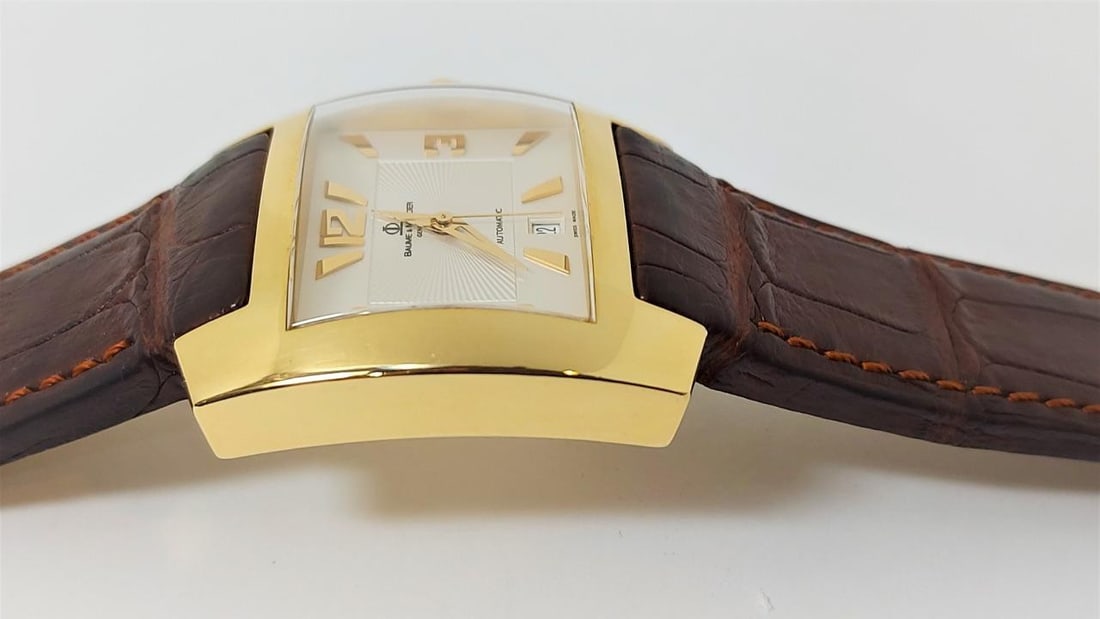 Solid 18k Mens BAUME & MERCIER Geneve Automatic Watch 65395* EXLNT Condition - 9