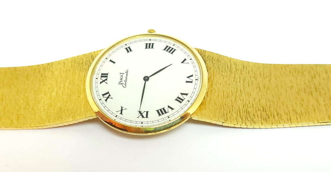 Mens Solid 18k Yellow Gold PIAGET Automatic Watch Ref 12212 Cal 12PI* EXLNT - 9