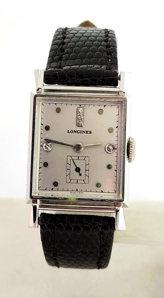 Vintage 14k LONGINES Winding Watch 1950s Cal. 9L Diamond Markers SERVICED EXLNT - 2