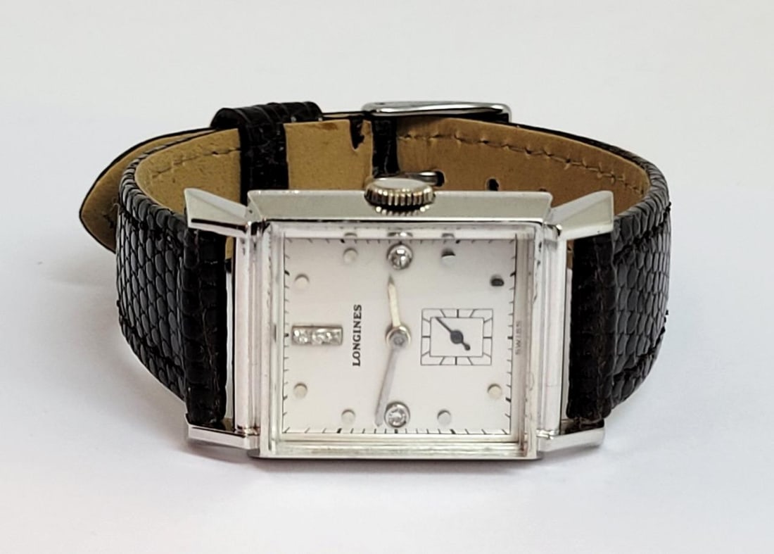 Vintage 14k LONGINES Winding Watch 1950s Cal. 9L Diamond Markers SERVICED EXLNT - 5