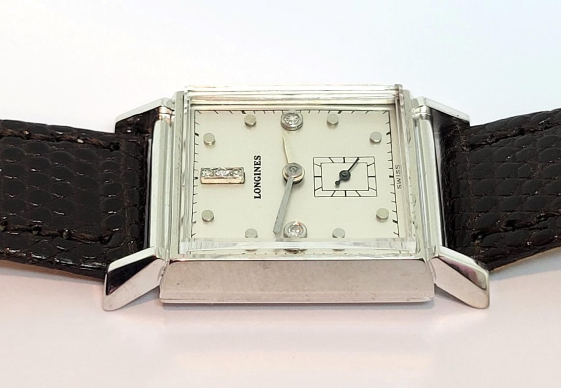 Vintage 14k LONGINES Winding Watch 1950s Cal. 9L Diamond Markers SERVICED EXLNT - 8