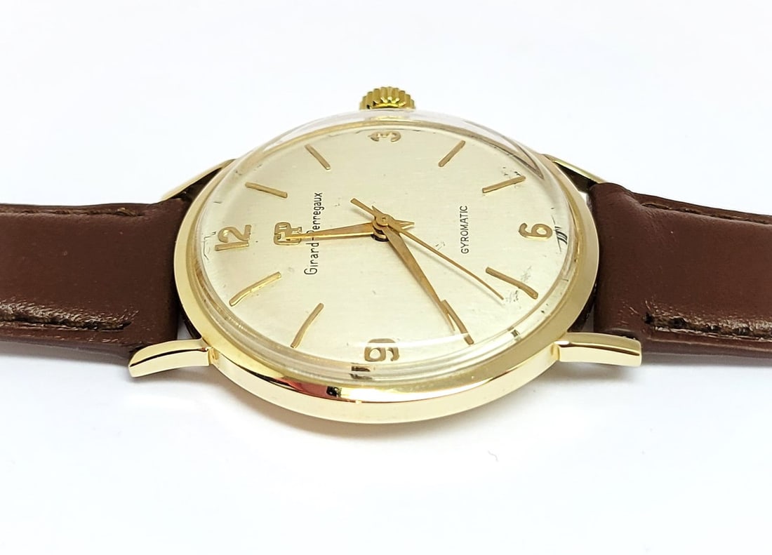 Vintage 14k GIRARD PERREGAUX Mens Automatic Watch 1960s* B1998* EXLNT - 8