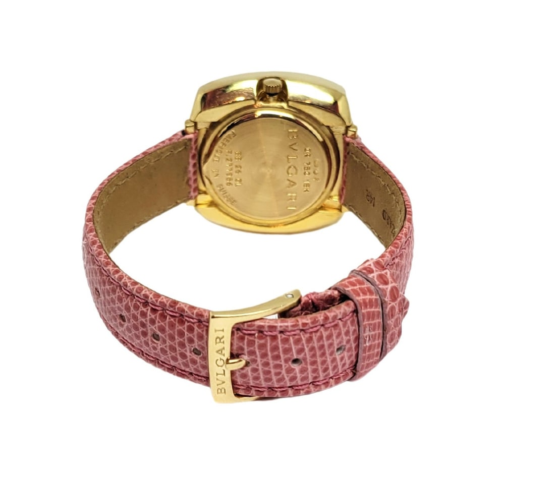 Solid 18k Customized BULGARI Ladies Quartz Watch BB26GL / Diamonds & Sapphires - 4