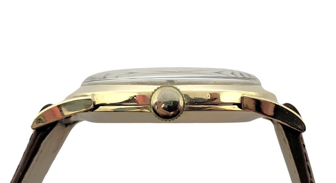 Vintage 14k LeCOULTRE Winding Watch c.1960s Cal 480/CW* BLACK DIAL*EXLNT - 5