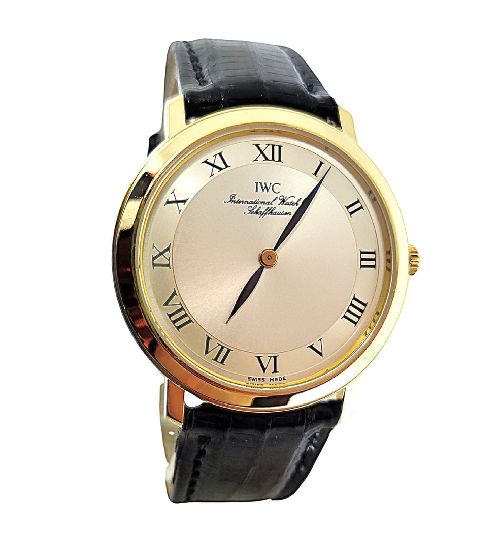 Mens 18k Gold IWC SHAFFHAUSEN PORTOFINO Winding Watch Ref 2009 Cal 1852 EXLNT: Mens 18k Gold IWC SHAFFHAUSEN PORTOFINO Winding Watch Ref 2009 Cal 1852 EXLNT This Mens IWC watch is Swiss made. Great present for yourself or someone you love as well as for watch collectors or