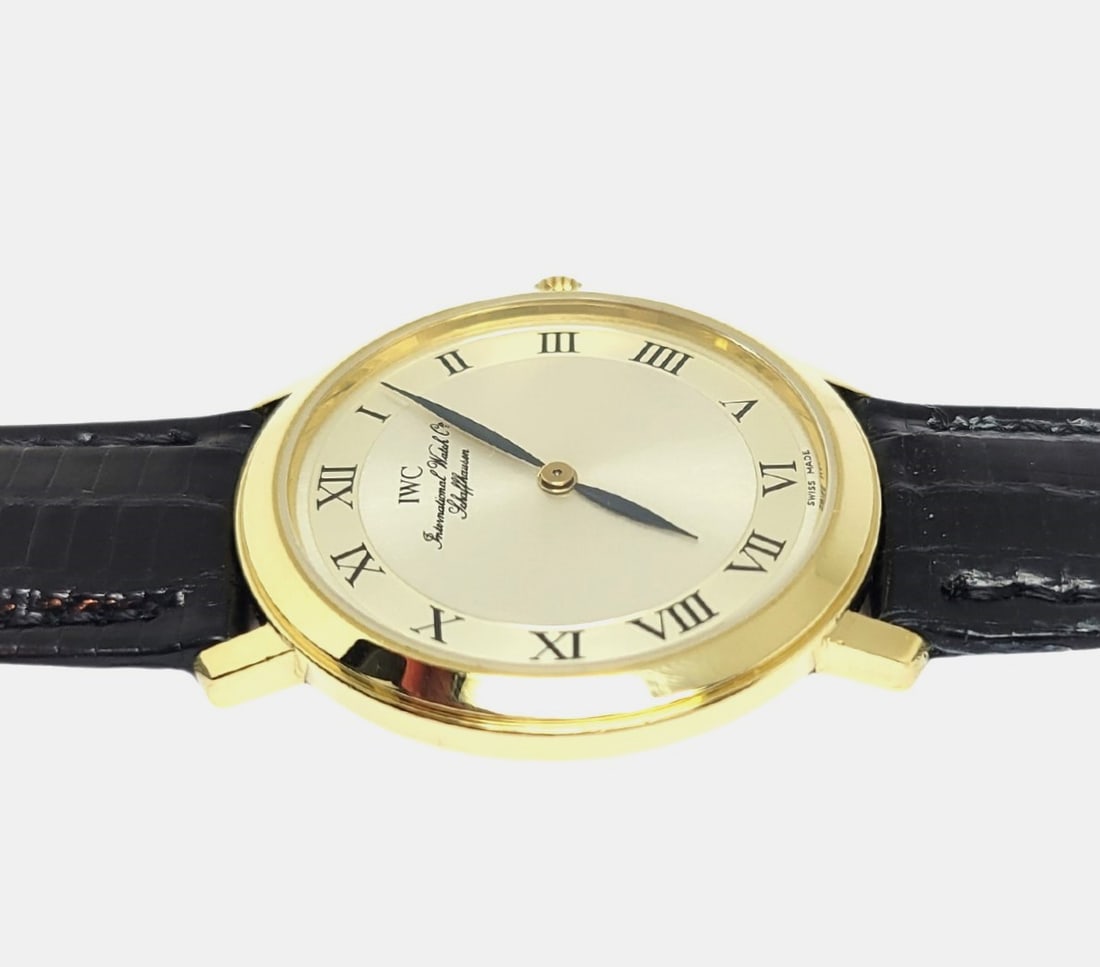 Mens 18k Gold IWC SHAFFHAUSEN PORTOFINO Winding Watch Ref 2009 Cal 1852 EXLNT - 7