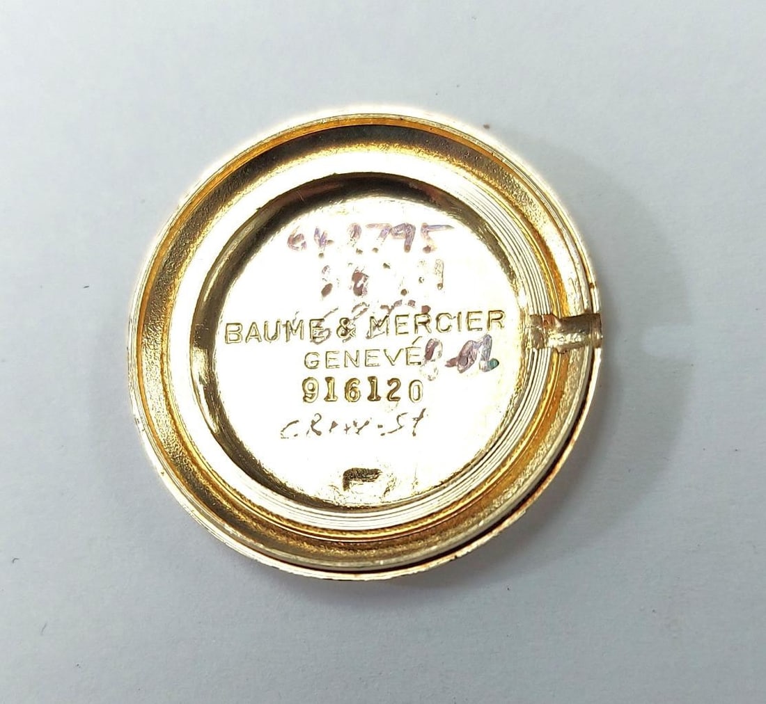 Vintage 14k Gold BAUME & MERCIER Ladies Winding Watch with Diamond Bezel 916120 - 10