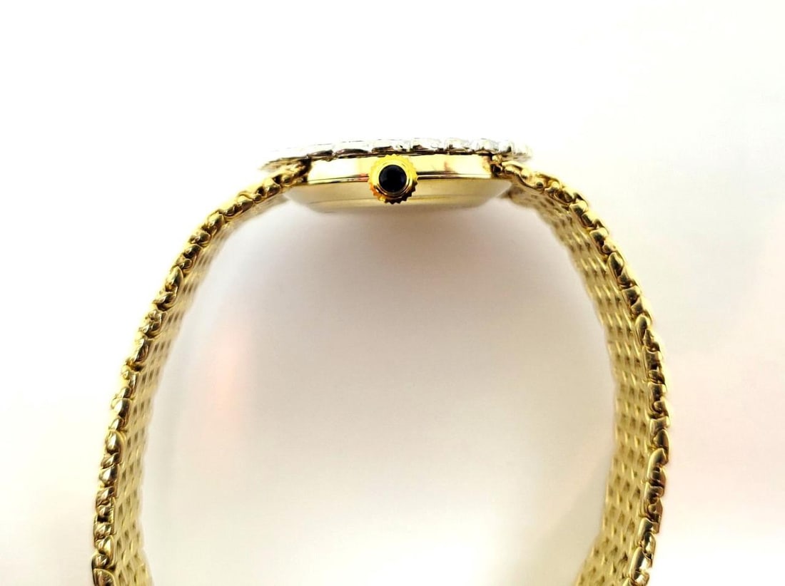 Vintage 14k Gold BAUME & MERCIER Ladies Winding Watch with Diamond Bezel 916120 - 5