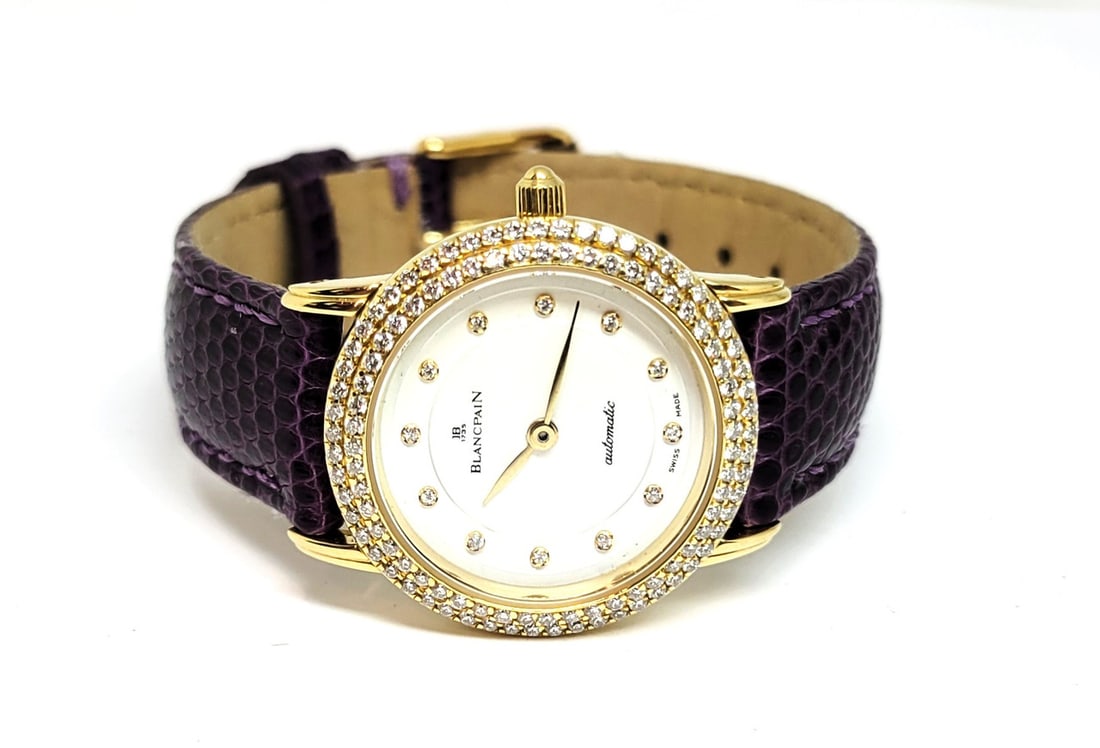 Solid 18k BLANCPAIN Ladies Automatic Watch Ref 1208 with Diamonds E/VS1* EXLNT - 3