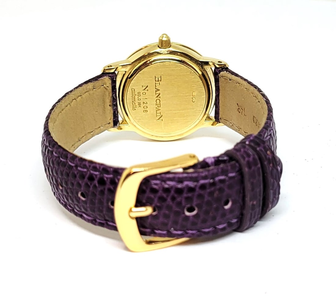 Solid 18k BLANCPAIN Ladies Automatic Watch Ref 1208 with Diamonds E/VS1* EXLNT - 5