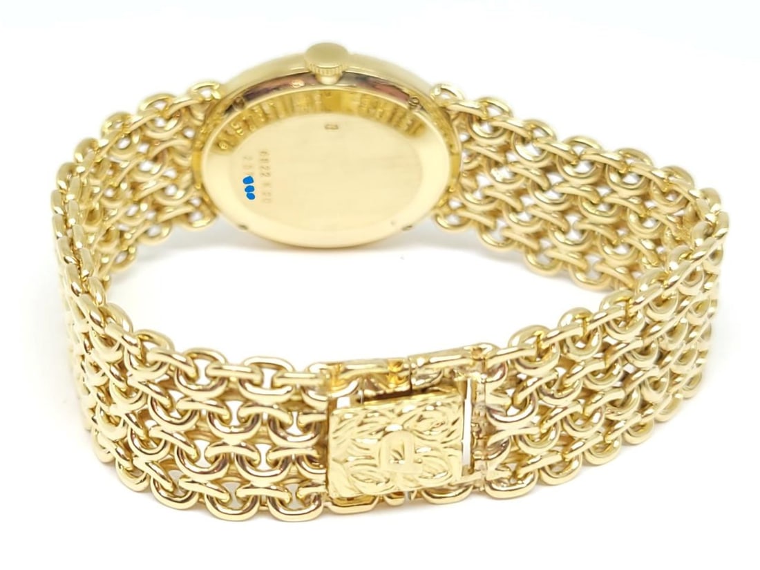 Solid 18k PIAGET Ladies Dress Winding Watch Ref 6822 K20* Tiger-Eye Stone Dial - 4