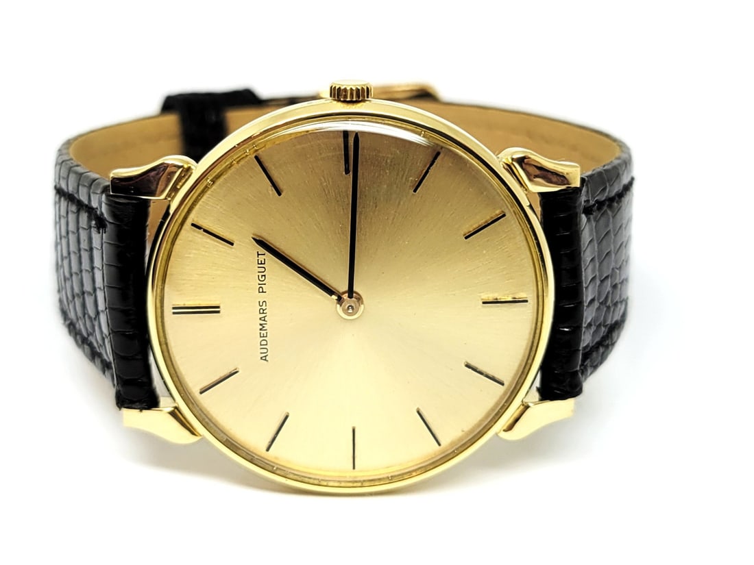 Vintage 18k Gold AUDEMARS PIGUET Men's Automatic Watch Cal K2120 RARE* EXLNT - 2