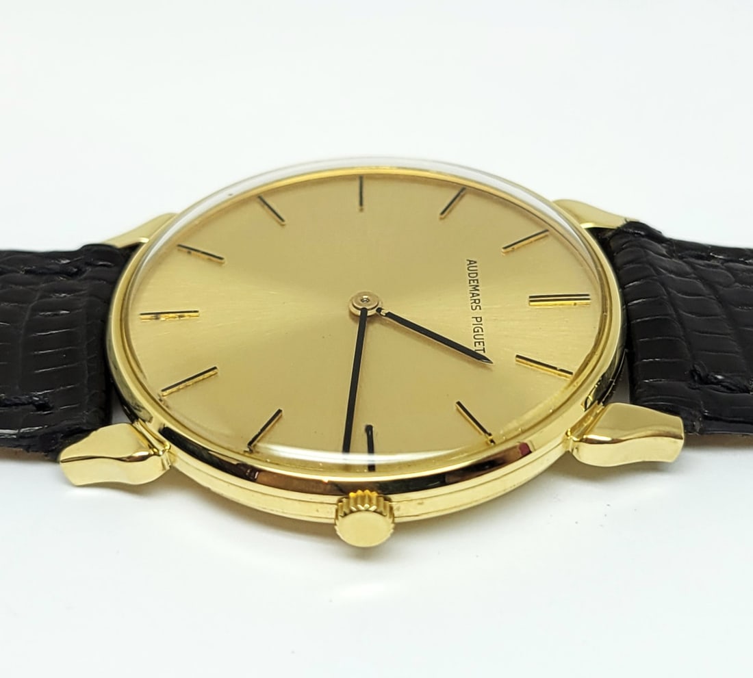 Vintage 18k Gold AUDEMARS PIGUET Men's Automatic Watch Cal K2120 RARE* EXLNT - 5