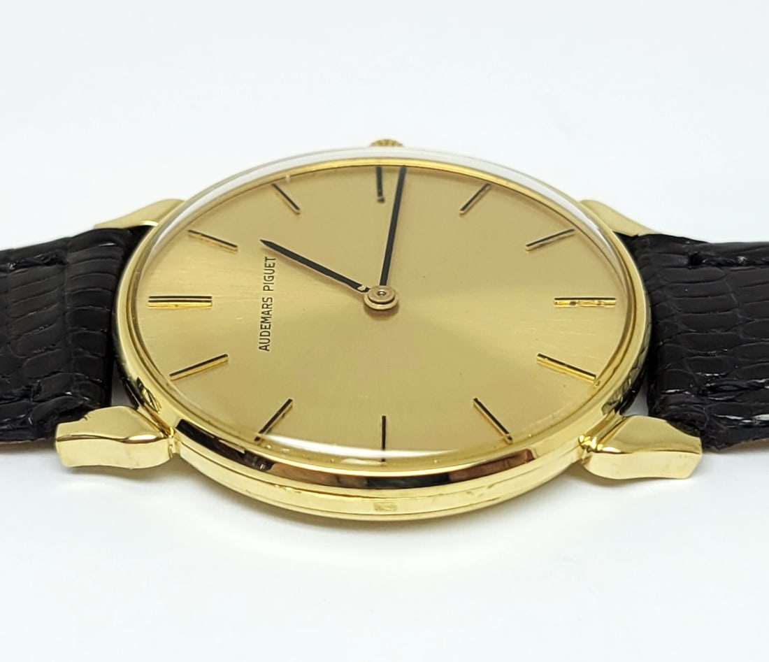 Vintage 18k Gold AUDEMARS PIGUET Men's Automatic Watch Cal K2120 RARE* EXLNT - 6