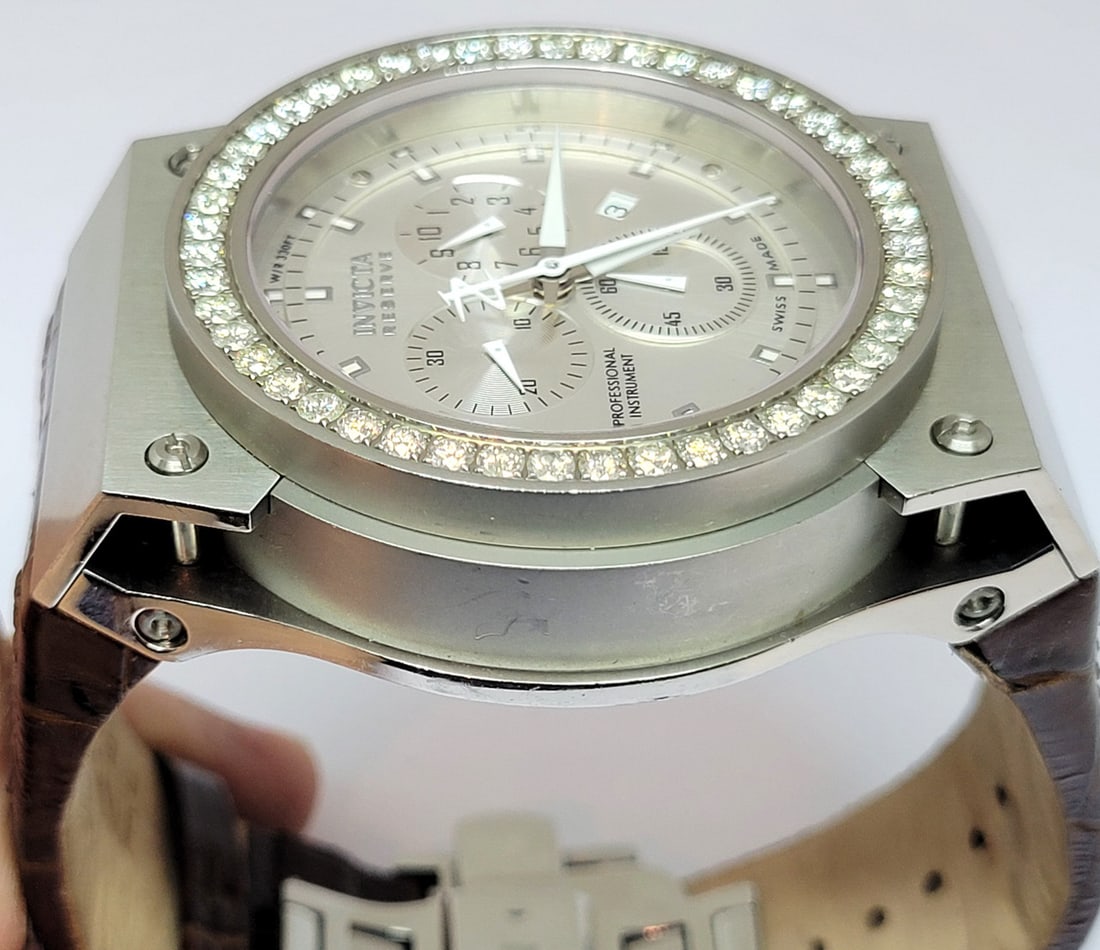 Mens INVICTA Russian 1959 AKULA Swiss Made 5287 with 3.95 ct Diamond Bezel EXLNT - 7