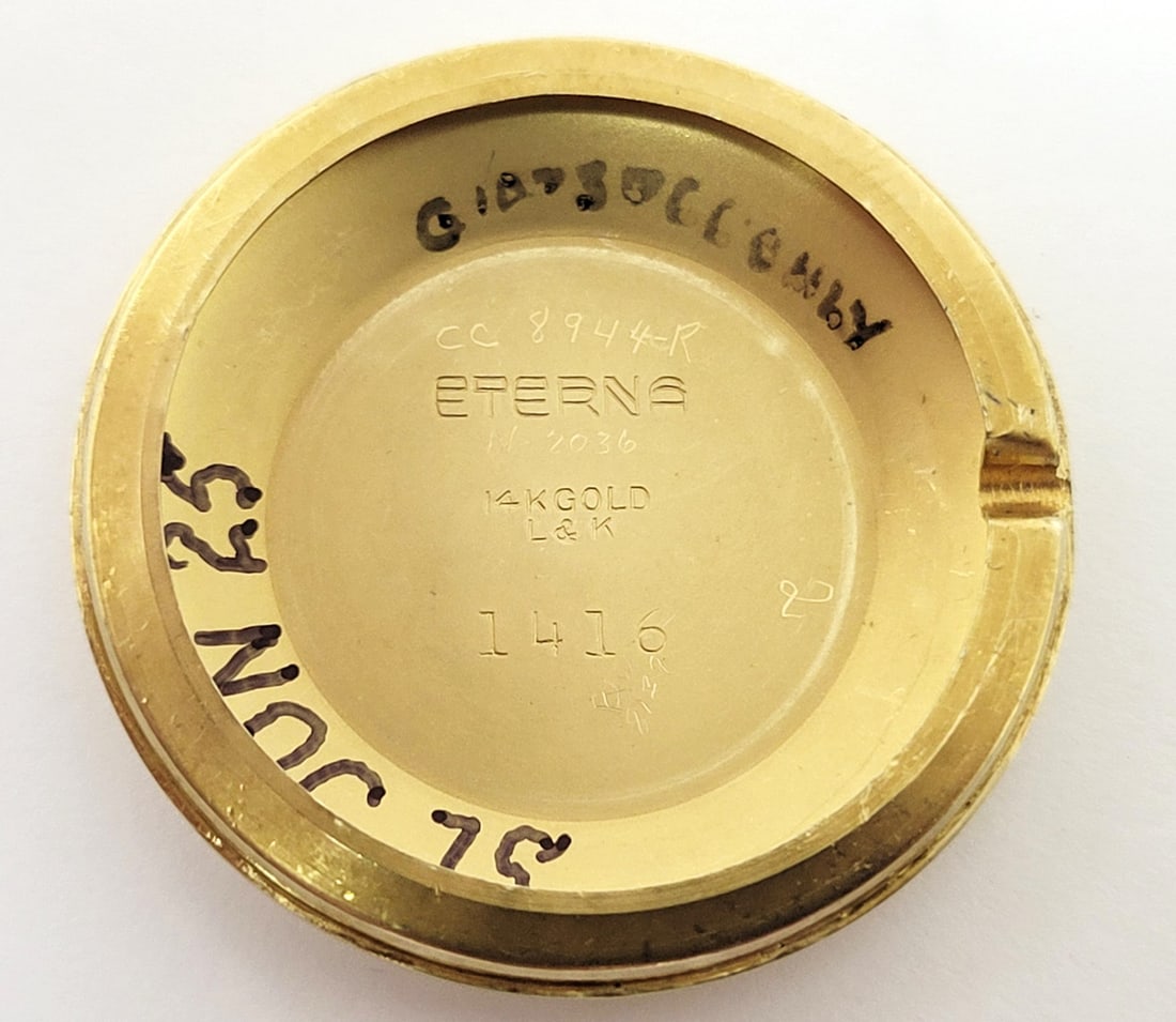 Solid Mens 14k ETERNA-MATIC Watch c.1960s Cal.1247UC* Ref 1416 EXLNT SERVICED - 11