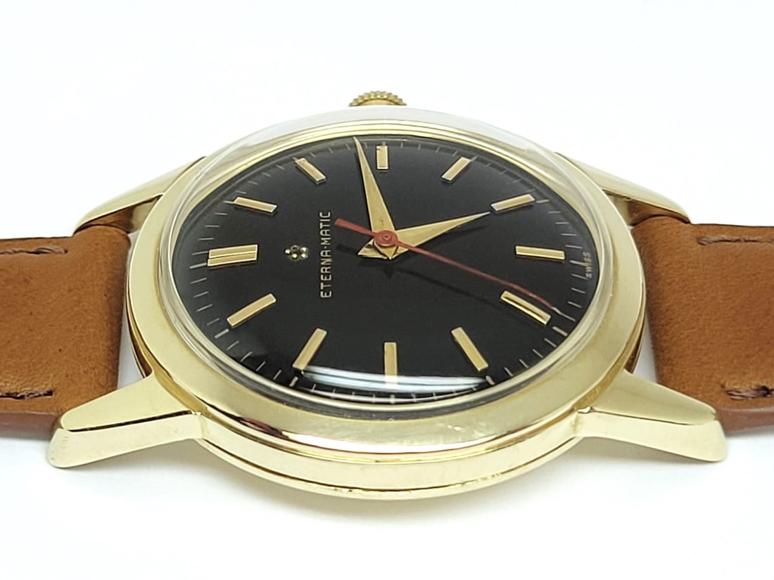 Solid Mens 14k ETERNA-MATIC Watch c.1960s Cal.1247UC* Ref 1416 EXLNT SERVICED - 7