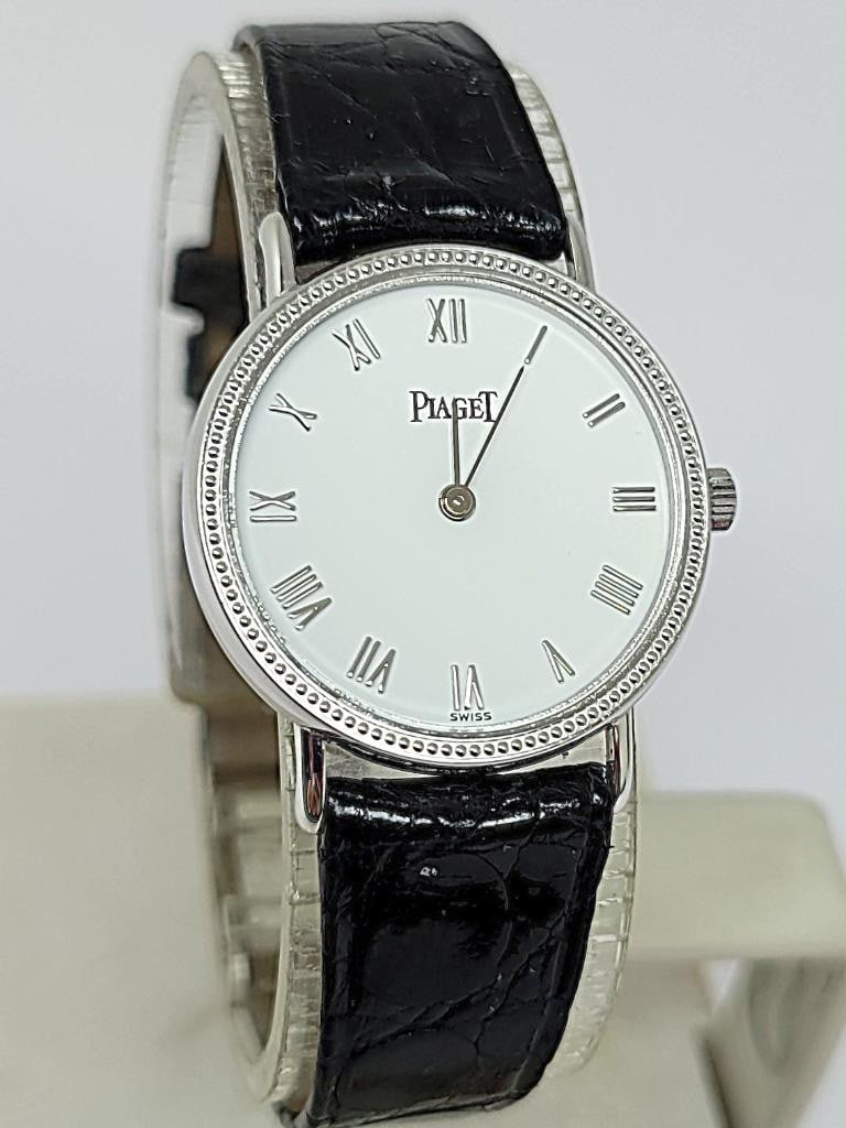 Solid 18k White PIAGET Ladies Watch Ref 8711 with 18k Whie Gold Buckle* EXLNT (1 of 11)