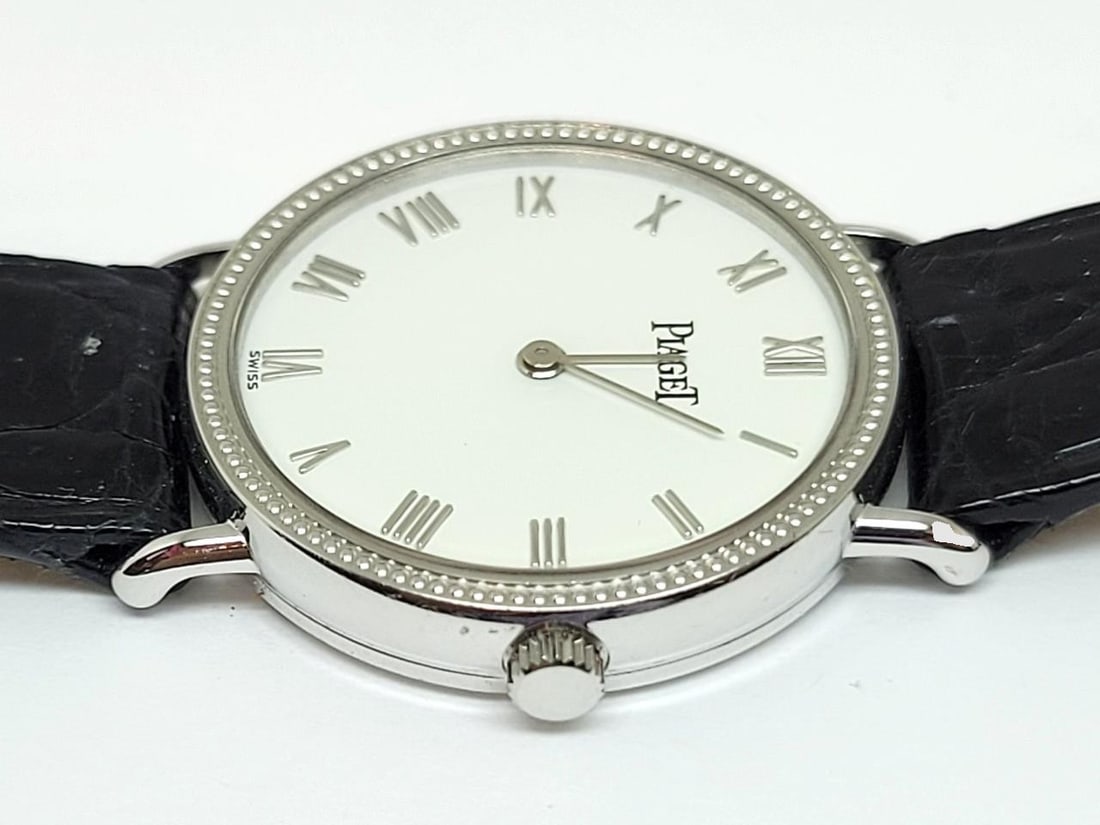Solid 18k White PIAGET Ladies Watch Ref 8711 with 18k Whie Gold Buckle* EXLNT - 6
