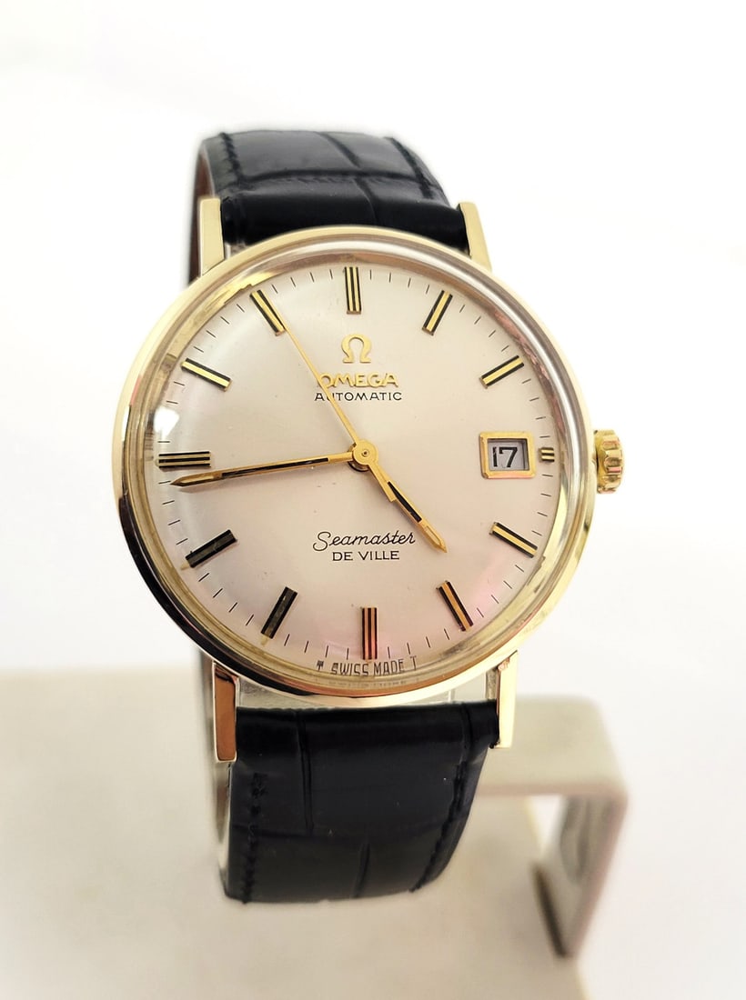 Vintage 14k OMEGA SEAMSTER DeVILLE Automatic Watch 1960s Cal 563* KM6610* EXLNT - 2