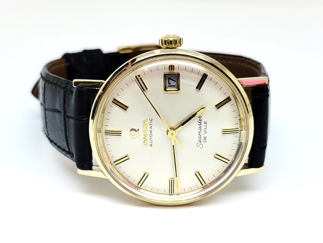 Vintage 14k OMEGA SEAMSTER DeVILLE Automatic Watch 1960s Cal 563* KM6610* EXLNT - 4