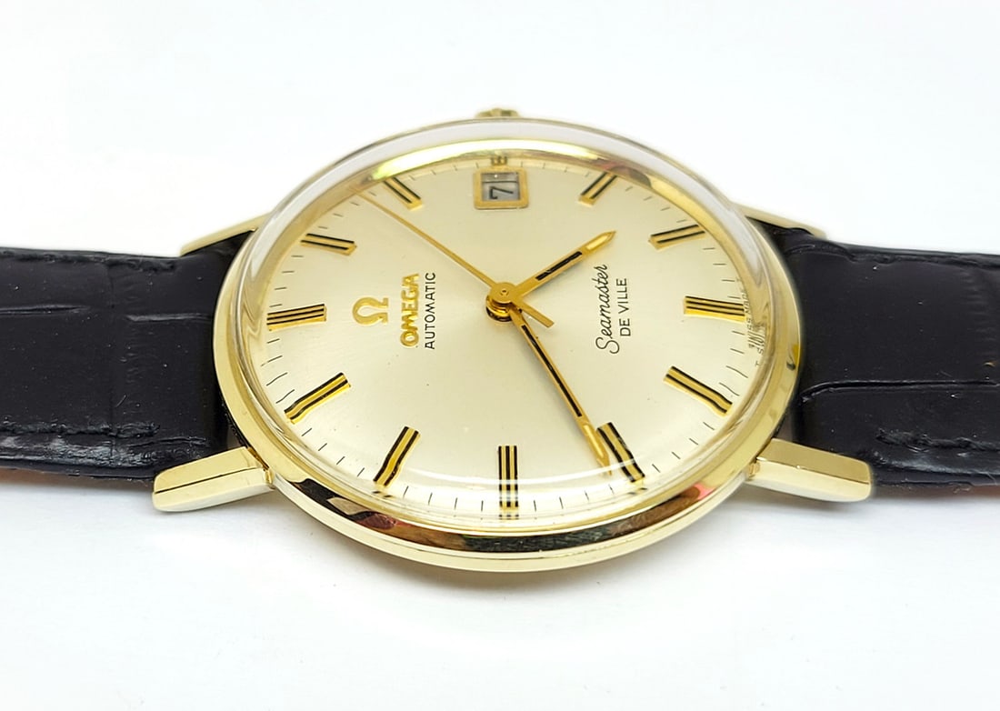 Vintage 14k OMEGA SEAMSTER DeVILLE Automatic Watch 1960s Cal 563* KM6610* EXLNT - 8