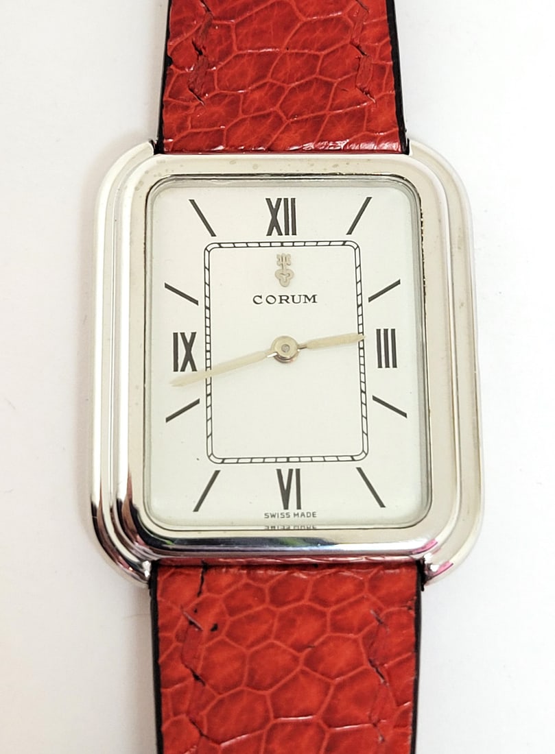 Vintage Solid 18k White Gold Unisex CORUM 27118 Winding Watch* EXLNT - 9