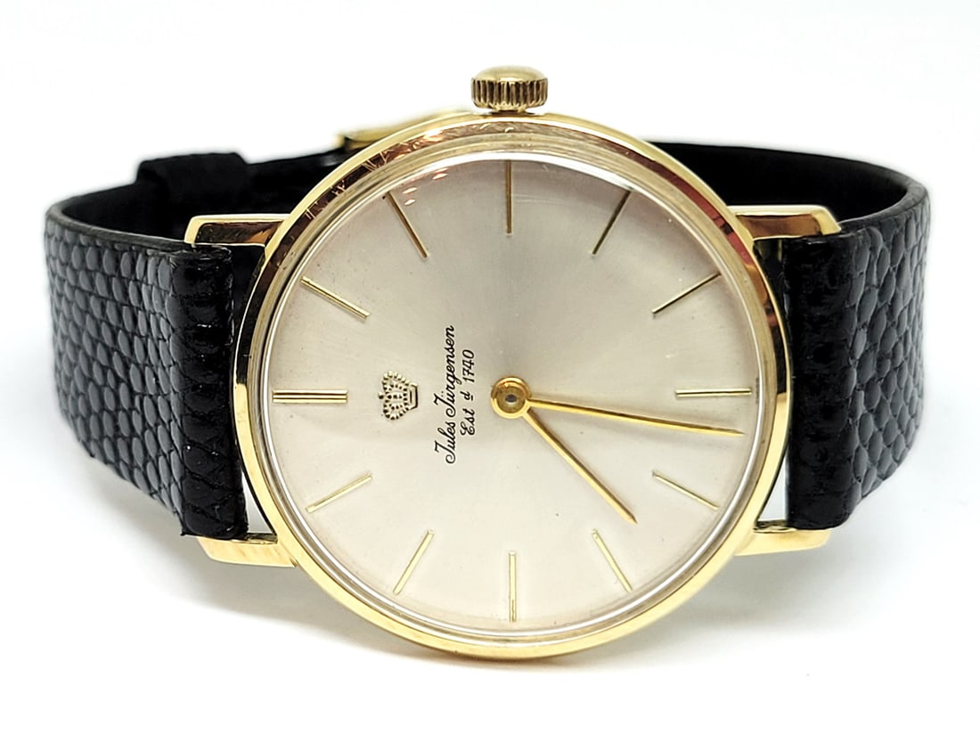 Vintage 18k JULES JURGENSEN Winding Watch 57827 c.1960s EXLNT - 3