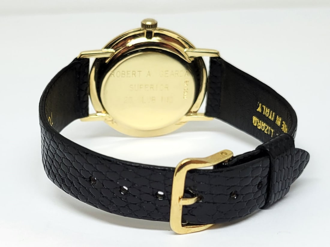 Vintage 18k JULES JURGENSEN Winding Watch 57827 c.1960s EXLNT - 5