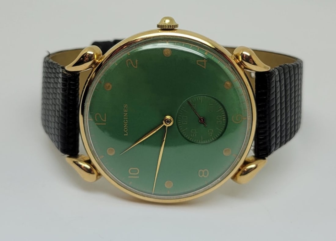 Vintage Solid 18k LONGINES Men's Winding Watch Cal 12.68* JUMBO 37.7 mm* SERVICED - 3