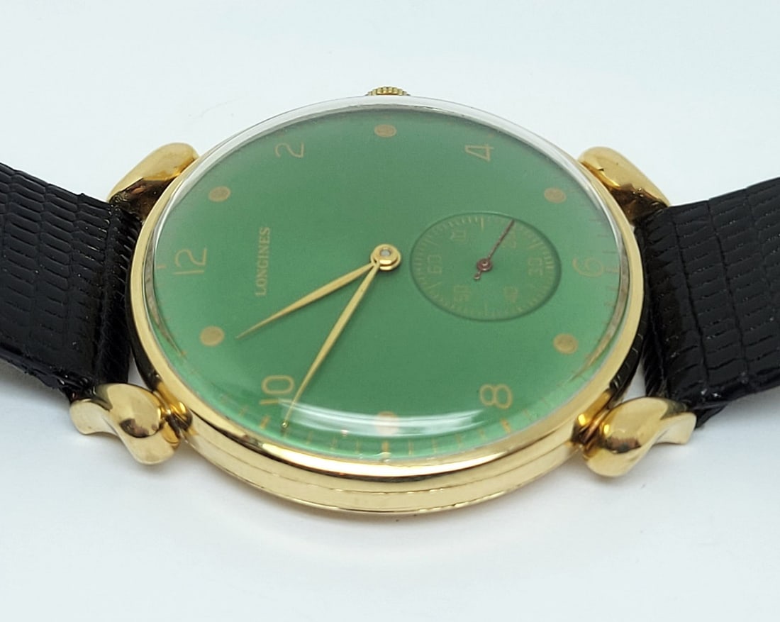 Vintage Solid 18k LONGINES Men's Winding Watch Cal 12.68* JUMBO 37.7 mm* SERVICED - 6