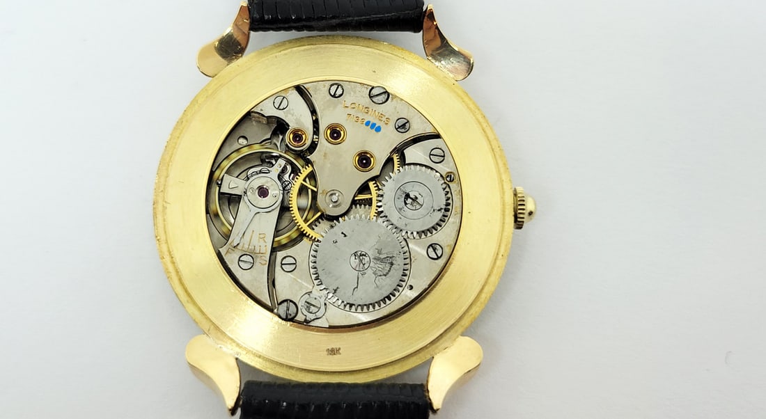 Vintage Solid 18k LONGINES Men's Winding Watch Cal 12.68* JUMBO 37.7 mm* SERVICED - 9