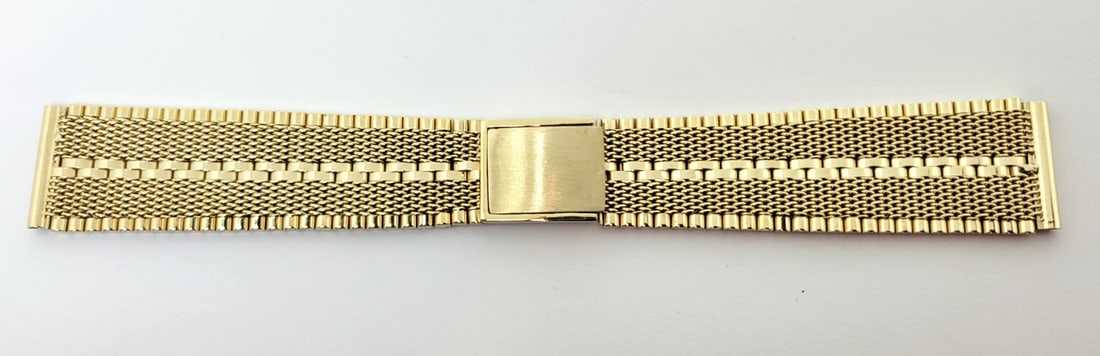SOLID 14k Yellow GOLD Watch Bracelet to fit 17 mm Logs* EXLNT 35.1 grams (1 of 8)
